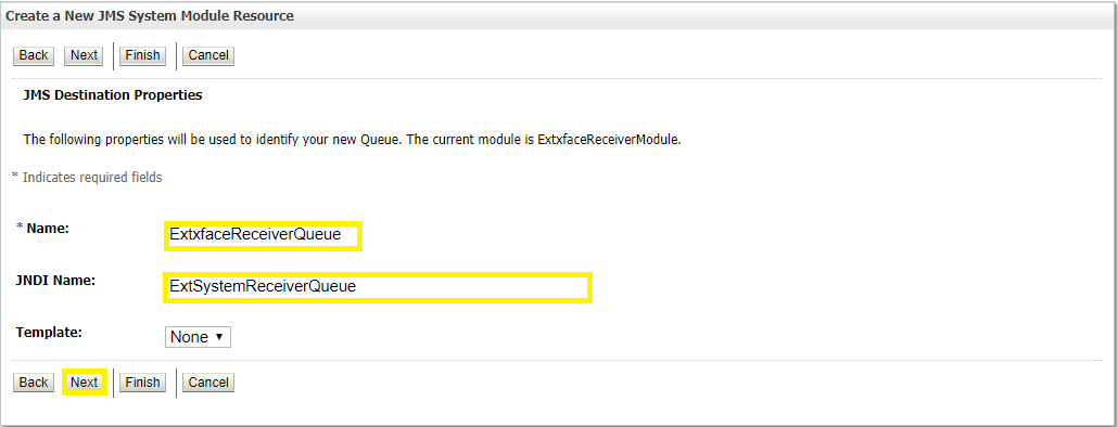 JMS Queue - Create New
